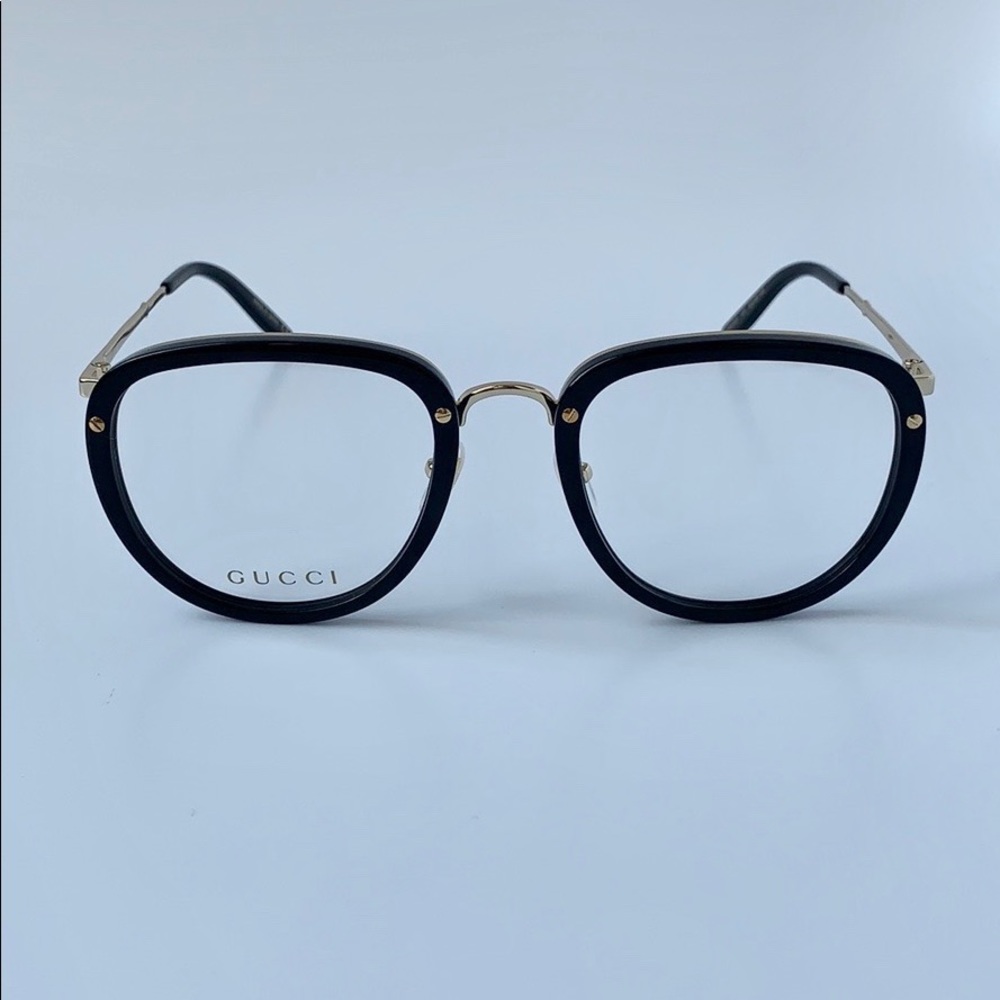 Gucci Unisex Eyeglasses GG0675O 001 Black/Gold - Picture 4 of 7